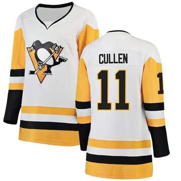 Women's John Cullen Pittsburgh Penguins ＃11 Breakaway White Away Jersey