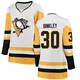 Women's Les Binkley Pittsburgh Penguins ＃30 Breakaway White Away Jersey
