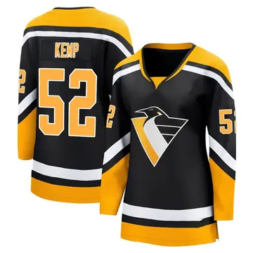 Women's Philip Kemp Pittsburgh Penguins ＃52 Breakaway Black Special Edition 2.0 Jersey