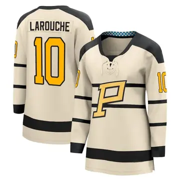 Women's Pierre Larouche Pittsburgh Penguins ＃10 Cream 2023 Winter Classic Jersey