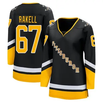 Women's Rickard Rakell Pittsburgh Penguins ＃67 Breakaway Black 2021/22 Alternate Premier Player Jersey