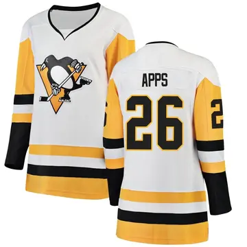 Women's Syl Apps Pittsburgh Penguins ＃26 Breakaway White Away Jersey