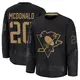 Youth Ab Mcdonald Pittsburgh Penguins ＃20 Premium Black 2024 Military Appreciation Practice Jersey