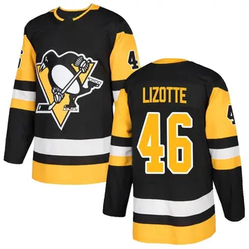 Youth Blake Lizotte Pittsburgh Penguins ＃46 Authentic Black Home Jersey