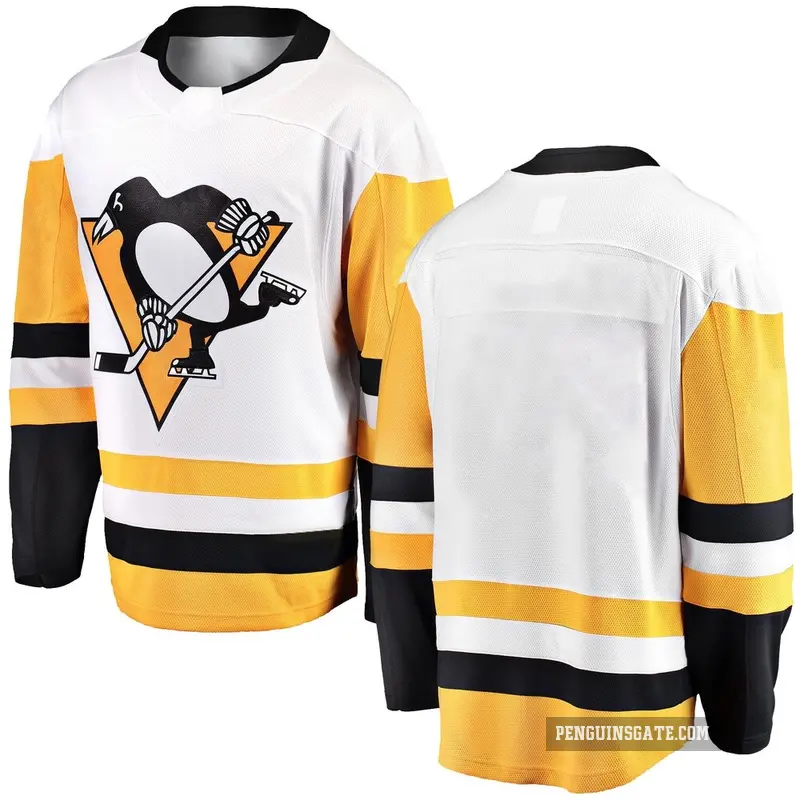 Youth Blank Pittsburgh Penguins Breakaway White ＃ Away Jersey