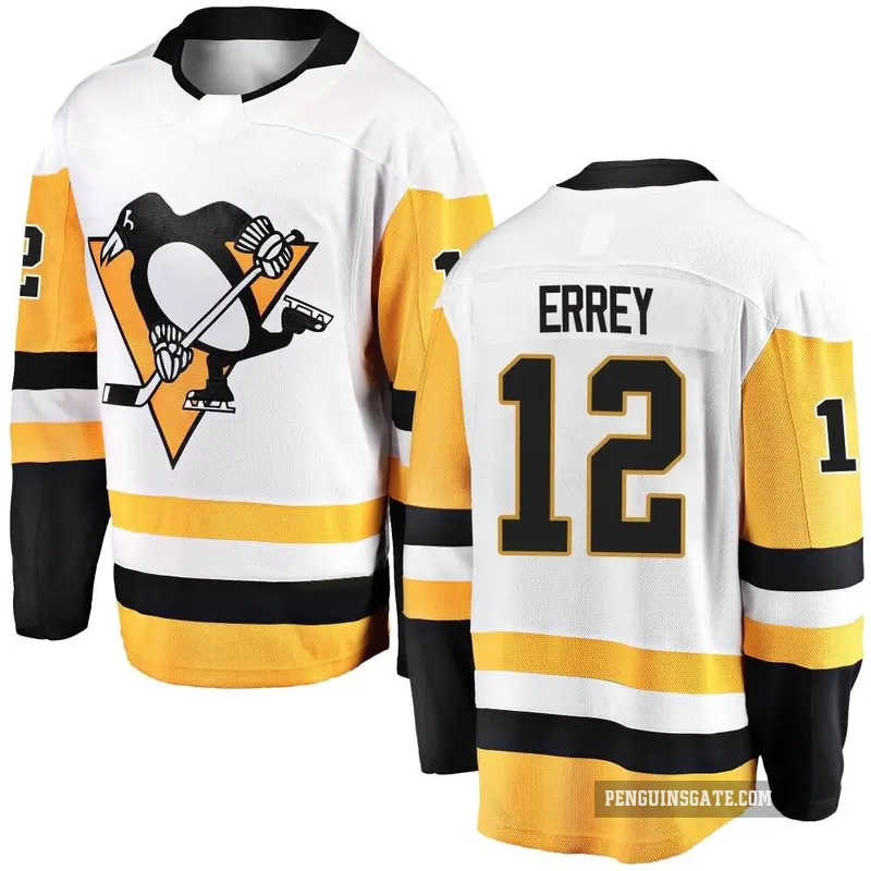 Youth Bob Errey Pittsburgh Penguins ＃12 Breakaway White Away Jersey