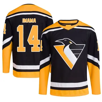 Youth Bokondji Imama Pittsburgh Penguins ＃14 Authentic Black Reverse Retro 2.0 Jersey