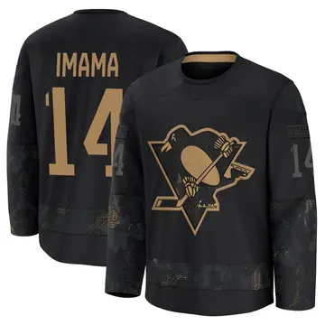 Youth Bokondji Imama Pittsburgh Penguins ＃14 Premium Black 2024 Military Appreciation Practice Jersey