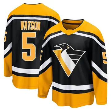 Youth Bryan Watson Pittsburgh Penguins ＃5 Breakaway Black Special Edition 2.0 Jersey