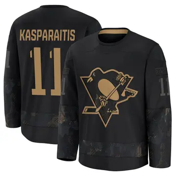 Youth Darius Kasparaitis Pittsburgh Penguins ＃11 Premium Black 2024 Military Appreciation Practice Jersey