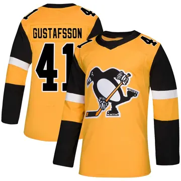 Youth David Gustafsson Pittsburgh Penguins ＃41 Authentic Gold Alternate Jersey