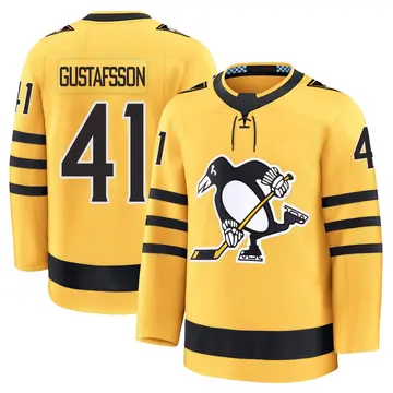 Youth David Gustafsson Pittsburgh Penguins ＃41 Premium Gold Alternate 2025 Jersey