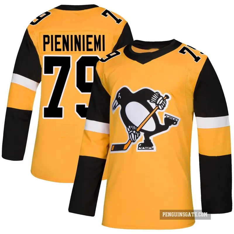 Youth Emil Pieniniemi Pittsburgh Penguins ＃79 Authentic Gold Alternate Jersey