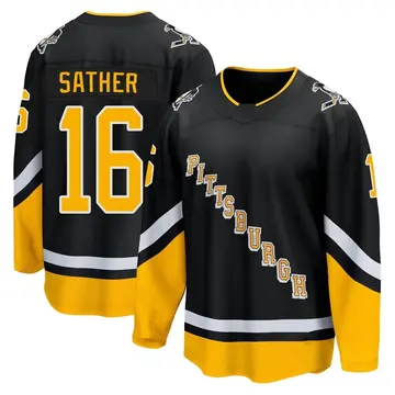 Youth Glen Sather Pittsburgh Penguins ＃16 Breakaway Black 2021/22 Alternate Premier Player Jersey