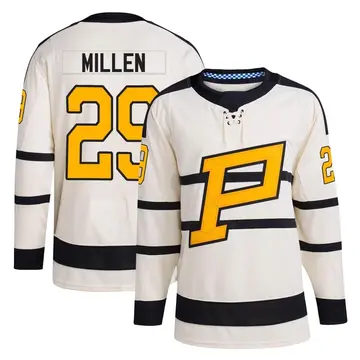 Youth Greg Millen Pittsburgh Penguins ＃29 Authentic Cream 2023 Winter Classic Jersey