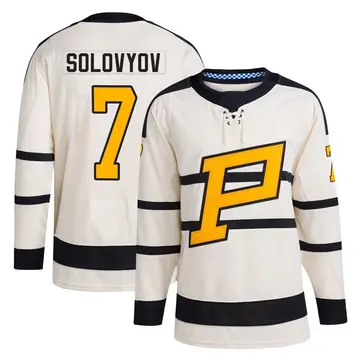 Youth Ilya Solovyov Pittsburgh Penguins ＃7 Authentic Cream 2023 Winter Classic Jersey