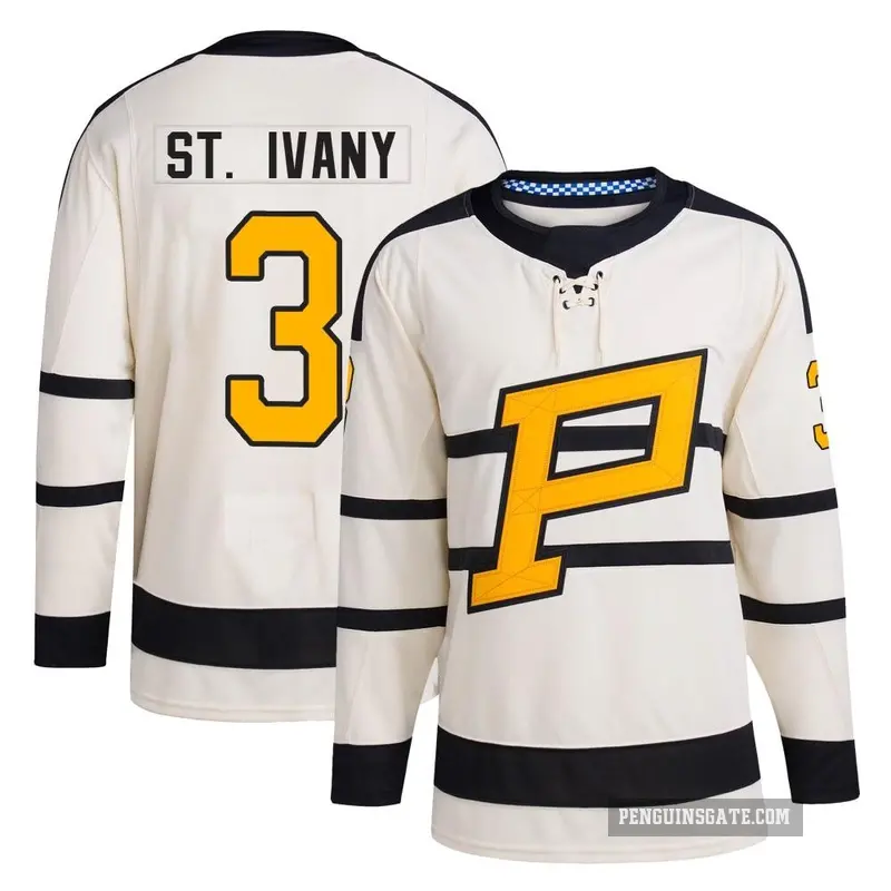Youth Jack St. Ivany Pittsburgh Penguins ＃3 Authentic Cream 2023 Winter Classic Jersey