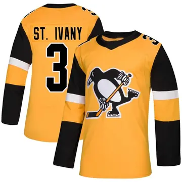 Youth Jack St. Ivany Pittsburgh Penguins ＃3 Authentic Gold Alternate Jersey