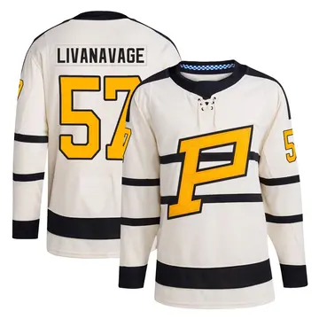 Youth Jake Livanavage Pittsburgh Penguins ＃57 Authentic Cream 2023 Winter Classic Jersey