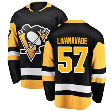 Youth Jake Livanavage Pittsburgh Penguins ＃57 Breakaway Black Home Jersey