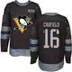 Youth Jay Caufield Pittsburgh Penguins ＃16 Authentic Black 1917-2017 100th Anniversary Jersey