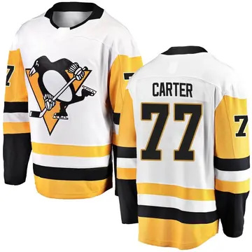 Youth Jeff Carter Pittsburgh Penguins ＃77 Breakaway White Away Jersey