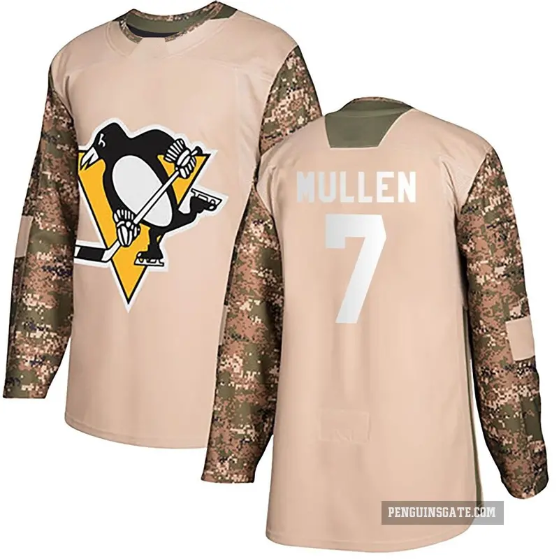 Youth Joe Mullen Pittsburgh Penguins ＃7 Authentic Camo Veterans Day Practice Jersey