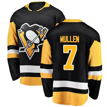 Youth Joe Mullen Pittsburgh Penguins ＃7 Breakaway Black Home Jersey