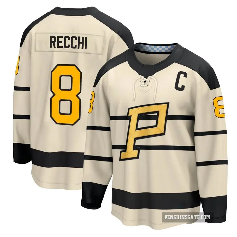 Youth Mark Recchi Pittsburgh Penguins ＃8 Cream 2023 Winter Classic Jersey