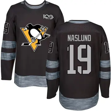 Youth Markus Naslund Pittsburgh Penguins ＃19 Authentic Black 1917-2017 100th Anniversary Jersey