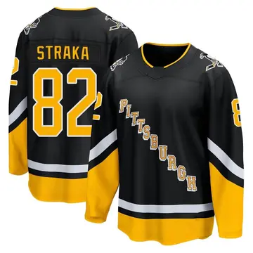 Youth Martin Straka Pittsburgh Penguins ＃82 Breakaway Black 2021/22 Alternate Premier Player Jersey