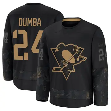 Youth Matt Dumba Pittsburgh Penguins ＃24 Premium Black 2024 Military Appreciation Practice Jersey