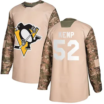 Youth Philip Kemp Pittsburgh Penguins ＃52 Authentic Camo Veterans Day Practice Jersey