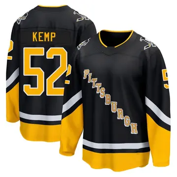 Youth Philip Kemp Pittsburgh Penguins ＃52 Breakaway Black 2021/22 Alternate Premier Player Jersey