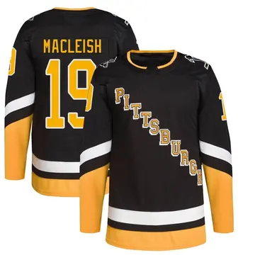 Youth Rick Macleish Pittsburgh Penguins ＃19 Authentic Black 2021/22 Alternate Primegreen Pro Player Jersey