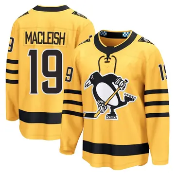 Youth Rick Macleish Pittsburgh Penguins ＃19 Breakaway Gold Alternate 2025 Jersey