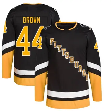 Youth Rob Brown Pittsburgh Penguins ＃44 Authentic Black 2021/22 Alternate Primegreen Pro Player Jersey