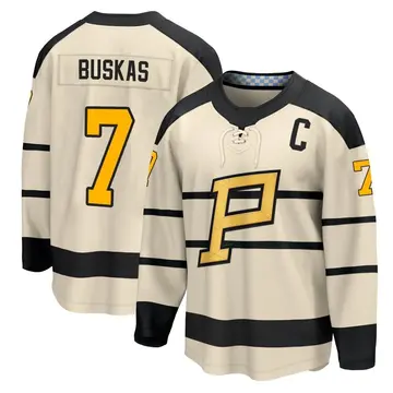Youth Rod Buskas Pittsburgh Penguins ＃7 Cream 2023 Winter Classic Jersey