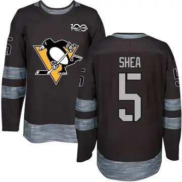 Youth Ryan Shea Pittsburgh Penguins ＃5 Authentic Black 1917-2017 100th Anniversary Jersey