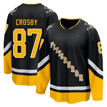 Youth Sidney Crosby Pittsburgh Penguins ＃87 Breakaway Black 2021/22 Alternate Premier Player Jersey