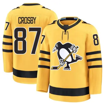 Youth Sidney Crosby Pittsburgh Penguins ＃87 Premium Gold Alternate 2025 Jersey