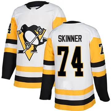 Youth Stuart Skinner Pittsburgh Penguins ＃74 Authentic White Away Jersey