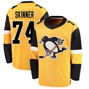 Youth Stuart Skinner Pittsburgh Penguins ＃74 Breakaway Gold Alternate Jersey