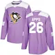 Youth Syl Apps Pittsburgh Penguins ＃26 Authentic Purple Fights Cancer Practice Jersey