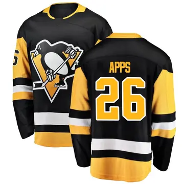 Youth Syl Apps Pittsburgh Penguins ＃26 Breakaway Black Home Jersey