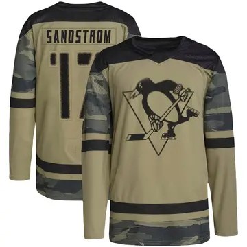 Youth Tomas Sandstrom Pittsburgh Penguins ＃17 Authentic Camo Military Appreciation Practice Jersey