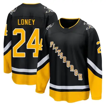 Youth Troy Loney Pittsburgh Penguins ＃24 Breakaway Black 2021/22 Alternate Premier Player Jersey